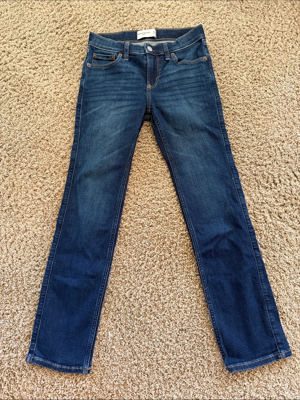 abercrombie kids Dark Blue Straight-Leg Jeans